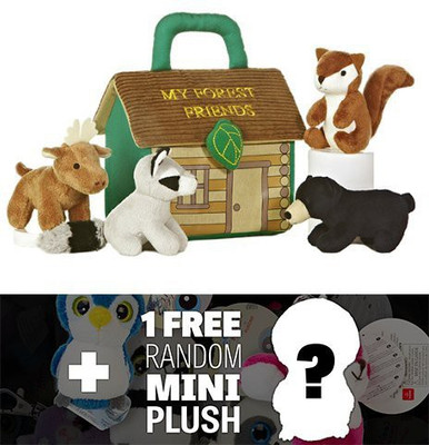 

My Baby Talk Play Set My Forest Friends Miniplush Set Aurora + 1 Free Aurora - 40 cm(Brown)