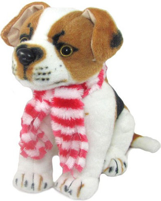 

Tickles Muffler Dog - 23 cm(Brown, White)