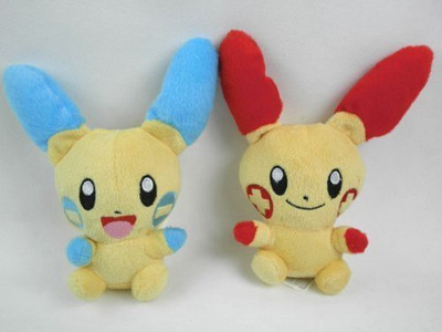 

BabyBlue Shop Pikachu Plusle & Minun Pokemon 55" Anime Animal Plush - 11 inch(Yellow)