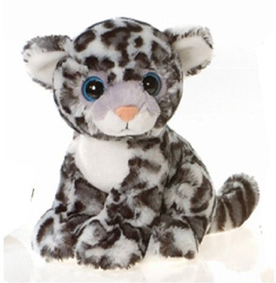 

Fiesta Toys 9" Sitting Snow Leopard With Big Eyes Plush Animal(Grey)
