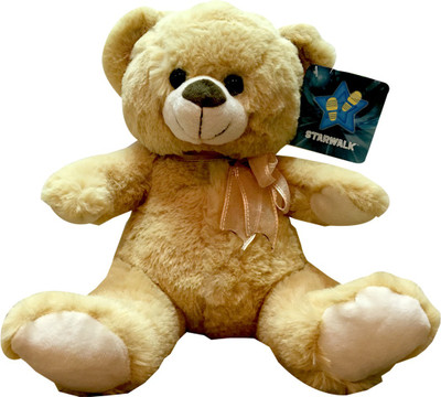 

Starwalk Bear Plush Beige Colour with Ribbon - 35 cm(Brown)