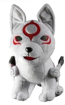 

Okami Den Deluxe Chibiterasu Wolf Dog Plush Doll - 11 inch(Grey)