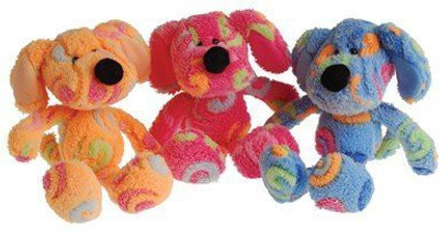 

US Toys Set Of 3 Adorable Plush Rainbow Swirl Puppy Dogs (Approx 8(Blue)