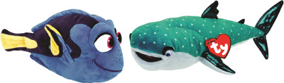 

Skylofts Disney FInding Dory & Destiny Shark Stuffed Toys - 32 cm(Green, Blue), Blue;green