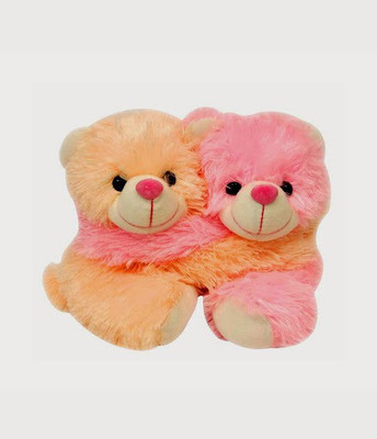 Mydress Mystyle Cute Teddy Bear Couple - 8 inch(Yellow, Pink), Pink;yellow