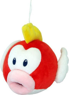 

Sanei Official Nintendo Mario Plush Series 6" Pukupuku / Cheep - 24.8 inch(Red)