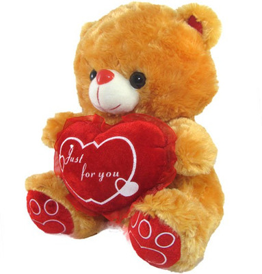

Tickles Adorable Teddy With Heart Just For You - 28 cm(Brown)