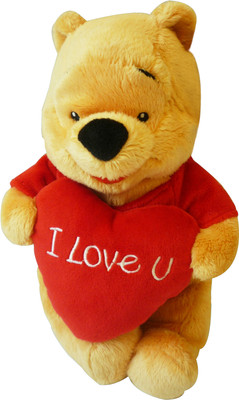 

Disney Pooh Holding Heart - I Love You - 10 inch(Red, Yellow)