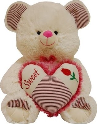 

Surbhi Teddy With Heart Sitting - 18 inch(Ivory)