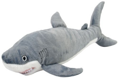 

Wild Republic Aq Shark Great White Adult 15" Plush(Grey)