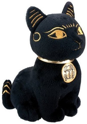 SUMMIT Black and Gold Bastet Cat Kitten Egyptian Stuffed Plush Doll 20 inch Multicolor SUMMIT Soft Toys