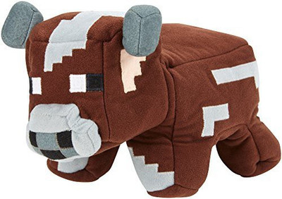 

Mattel Minecraft Reversible Plushcow To Raw Beef - 7 inch(Brown)