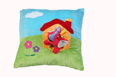 

Imagica Cushion with Tubbby - 12 inch(Sky Blue, Green), Green;sky blue