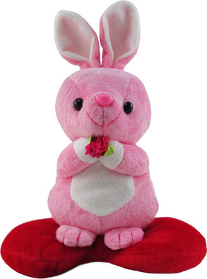 

Anukriti Creations Soft Bunny On Heart - 25 cm(Pink)