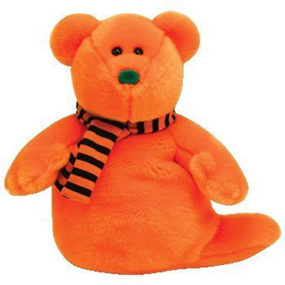 TY Beanie Babies Shivers Ghost Bear(Orange)