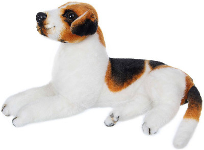 

Speoma Stuffed Sitting White and brown dog soft toy(32 cm) - 4 cm(Brown, White)
