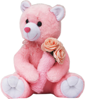 

Amardeep Valentine Teddy With Roses - 30 cm(Pink)