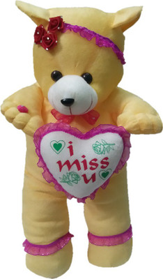 

Aparshi Rockon teddybear with mask stuffed soft toy - 60 cm(Pink)