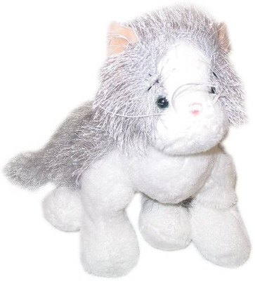 

Webkinz Grey And White Cat 85 Inch Gray Kitty Webkin Large Size - 18 inch(White)