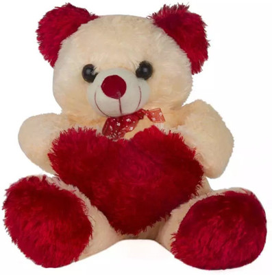 

Kashish Trading Company KTC Cream & Red Teddy Bear 27 inch - 27 inch(Beige)
