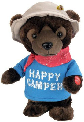 

Chantilly Lane 12" Happy Camper Bear Sings "Hello Muddahhello Fadduh" - 8 inch(Brown)