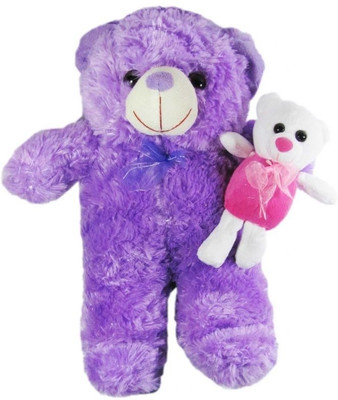 

Tickles Mother Teddy With Baby - 55 cm(Purple)