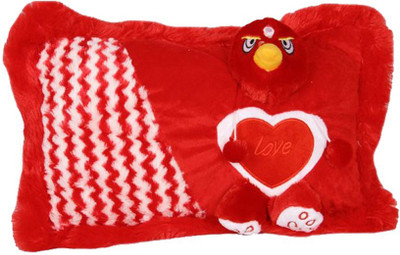 

PIST Soft Toys Red Teddy Face Pillow - 12 cm(Red)