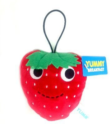 

Kidrobot Yummy Breakfast Strawberry 4" Mini Designer Plush - 10 inch(Red)
