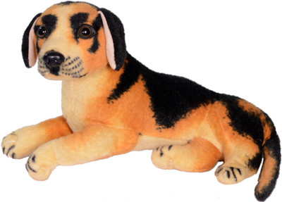 

Toy Slam Cute White Brown Dog, Good Companion To Your Little Ones -30 - 18(Black & Brown)
