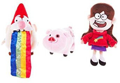 

Gravity falls Disney Plush Bundle 3 item: Mabel , Waddles and Barfing Gnome - 25 inch(Multicolor253)