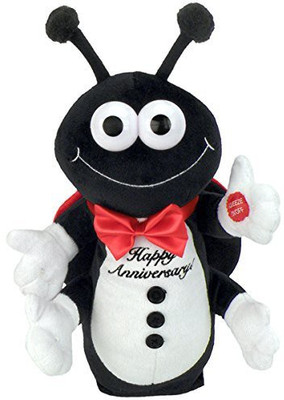 

Chantilly Lane Lady Bug Sings Happy Anniversary Plush12" - 7 inch(Black)