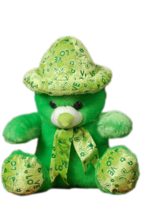

VRV Soft Green Love Teddy Bear with Cap - 32 cm(Green)