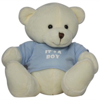 

Twisha Bear With T Shirt It's A Boy Cream Small - 12 cm(Beige)
