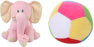 

Deals India Pink Elephant and Mini ball combo - 10 cm(Pink, Multicolor), Multicolor;pink