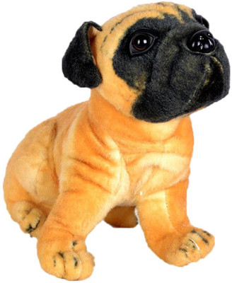 

Fusion Toys Cute Brown Pug Dog - 26 cm(Fawn)