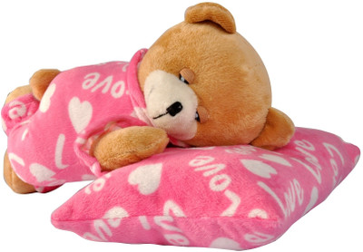 

Soft Buddies Sleeping Bear - 10 inch(Pink)