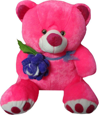 

Atorakushon ATORAKUSHON ROSE SOFT TEDDY BEAR STUFFED PLUSH TOY LOVE VALENTINE COUPLE BIRTHDAY GIFT - 35 cm(Multicolor)