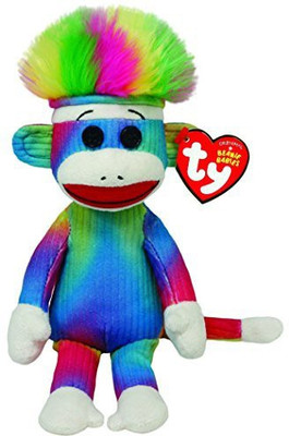 

TY Beanie Babies Rainbow Sock Monkey - 35 cm(Blue)