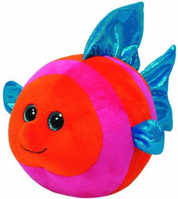 

TY Beanie Babies Splashy Orange/Pink Fish Regular Plush(Red)