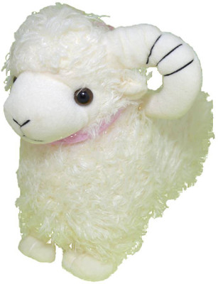 

ToyJoy White Sheep Goat with horns Stuffed Soft Plush Animal Standing Toy for Kids 12 cm - 12 cm(White)