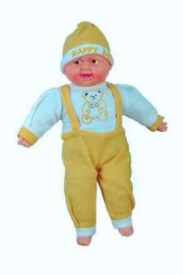 

Cuddles collections Musical Happy Baby Boy Laughing 45 Yellow - 45 cm(Yellow, White), White;yellow
