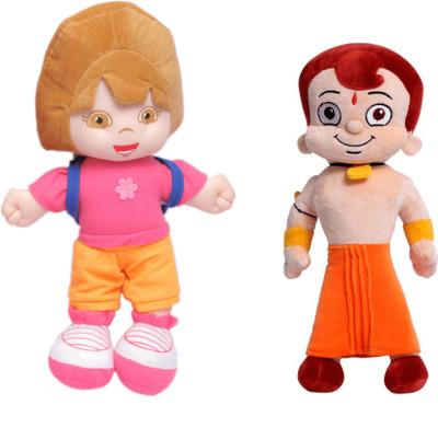 

Bubble Hut Chhota Bheem(40cm) and Dora Doll Bag(50cm) Soft Toy Combo for Kids Boys and Girls - 50 cm(Multicolor)