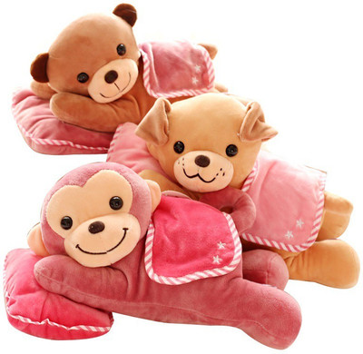 ToynJoy Small Lying Pillow Animal Cute Soft & Plush toy as Special Gift - 30 cm(Multi-Set Combo)