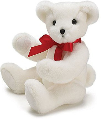 

Burton & Burton Plush White 12" Jointed Teddy Bear With Red Bow Great(White)