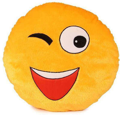 

M.K.J. Traders wynk SMILEY CUSHION -35CM for Home Decor,Gifting purpose,Kids Teens and Girls gift - 35 cm(Yellow)