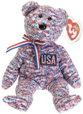 

TY Beanie Babies Usa Bear(Pink)