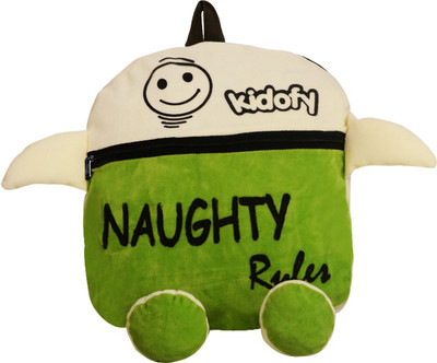 

Kidofy SMILEY PRINT NAUGHT BAG PACK - 12 inch(Green)