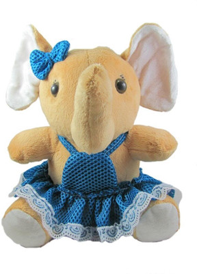 

Tickles Elephant with Frock - 9 inch(Brown)