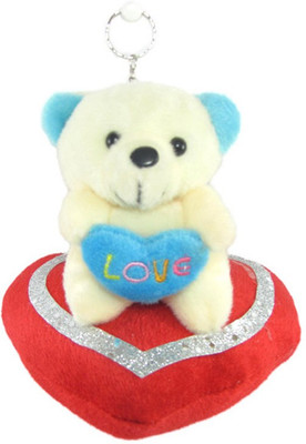 

Tickles Tiny Cute Teddy Sitting On Heart - 11 cm(Blue)