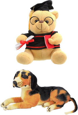 

VRV Soft Musical Scholar Teddy Bear and Dog 32cm - 20 cm(Multicolour)